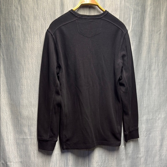 Eddie Bauer Black Long Sleeve waffle fabric size medium - Picture 1 of 6